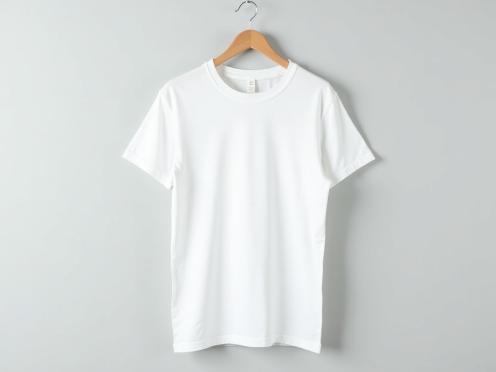 Flat knit hem construction preventing twisting in plain t-shirts